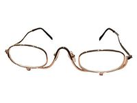 2 Pack Magnifying Make Up Glasses -2X Magnification Flip Up Eye Glasses for Cosmetic Application Golden Metal Frame - Free Eyeglass Pouch (2X)