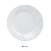 Yanco AC-28 ABCO 20" Round Plate, Porcelain, Super White, Pack of 2