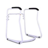 Adjustable Toilet Surround Frame, Bathroom Safety Assist Rail Grab Bar with Anti-Slip Handrail, for Elderly Senior Handicap Disabled Toilet Seat (Color : PU handrails)