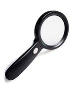 ZH Magnifier Portable Hand-held Magnifier with LED Light HD 10 Times Old Man Reading Jewelry Identification Repair Optical Glass Lens