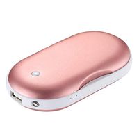 Hand Warmer Charging Dual-use USB with lamp Massage Mini Hand Warmer Creative Hand Warmer-Rose Gold_6000 mAh