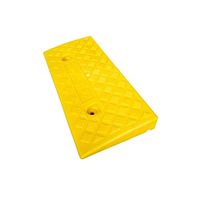 Plastic Sill Ramp, Non-Slip and Durable Car Uphill Mat, Sloping Cushioned Skateboard Wheelchair Garage Parking Lot Road Edge Ramp（Size: 49 21.5 5cm (Color : Yellow)