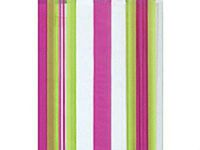 100ct Small Fuchsia Pink & Lime Stripes 7x2x4" Cello Cellophane Treat Food Snack Bags