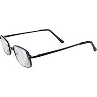Men's High-Powered Reading Glasses: Matte Black Frame and Black Case +6.00 Magnification Clear Aspheric Lenses