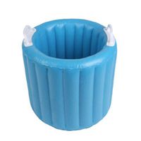 VORCOOL Inflatable Busket Multi-Functional PVC Foldable Bucket Water Storage Buckets (Blue)