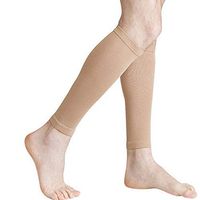 Volwco High Elasticity Calf Compression Sleeve 20-30mmHg Thin Leg Compression Socks for Relieve Calf Pain,Varicose Veins,Cycling,Travel,Medical