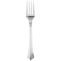 MM Foodservice Silver Plastic Forks, Disposable Heavy Weight Plastic Silverware, Heavy Duty Flatware (100)