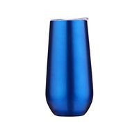 Namever 6Pcs 6oz Double-Wall Stainless Steel Vacuum Insulated Cup Coffee Tea Mug Tumbler Matte Blue