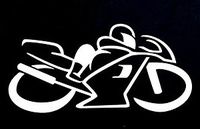 CCI Sportbike Rider Decal Vinyl Sticker|Cars Trucks Vans Walls Laptop|White|5.5 in|CCI363