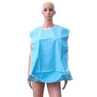SUPVOX Adult Bib for Eating Washable Reusable Waterproof Clothing Protector for Elderly Seniors and Disabled Sky Blue