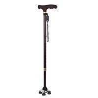 Xiao Jian Crutches - Senior Fixed Four-Foot Telescopic Cane Adjustable LED Lights Anti-Skid Four-jaw Contraction Crutch (Color : B)