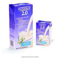 Resource® 2.0-Flavor Vanilla CrÃ¨me Calories 480 / 8 fl oz Packaging 8 fl oz Tetra Brik - Case of 27