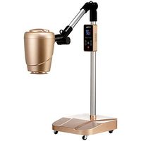 Moxibustion 360 Degree Rotatable Vertical Type Aromatherapy Moxa Red LED Light Device Instrument Lazy Portable Appliances Headed,gold