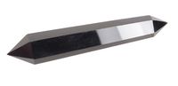 Black Obsidian Prism Style 6-sided Double Terminated Point Wand 4 Inch