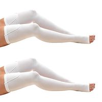 Truform Anti-Embolism 18 mmHg Thigh High Stockings White, Large, 2 Count