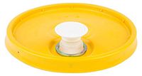 Hudson Exchange Lid with Spout and Gasket for 3.5, 5, 6, and 7 gal Buckets, HDPE, Yellow, 3 Pack