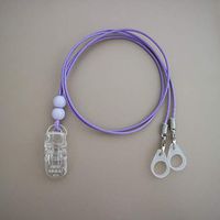 BTE Hearing Aids Clip Safty Protection Accessory w/Replaceable Silicone Loop (Purple)