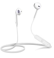 FVANOR S6 Bluetooth Headphones, Best Wireless Sports Earphones with Mic HD Stereo Sweatproof Earbuds for Gym Running Workout Headsets ... (White)