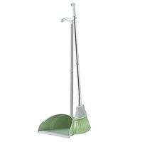 Broom and Dustpan With Long Handle Telescopic Up Extra Long Handle Household Soft Brush Broom And Dustpan Non-Slip Handle Multi-Function Windproof Broom Set Office Garage Schools Garden Cleaning Tools