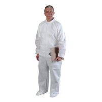 Alpha Pro Tech CV-74832-3 Critical Cover AlphaGuard Serged Seam Coverall with AquaTrak Boots, Disposable, Elastic Cuff, Large, White (Case of 25)