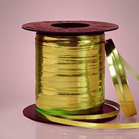 Krafty Klassics 1 Roll of 3/16" Metallic Crimped Curling Ribbon (3/16" x 250 Yds) (Lime)