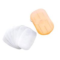 PASHY 20Pcs Soap Paper Disposable Hand Washing Cleaning Paper Mini Bath Slice Sheets Scented Foaming Tablet for Travel