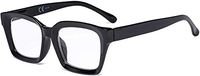 Eyekepper Ladies Reading Glasses - Oversized Square Design Readers for Women Black +2.50