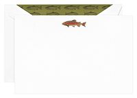 Crane Trout Correspondence Card, Pearl White (CC3713)