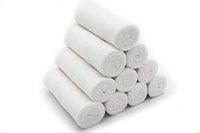 10-Pack Sterile 100% Cotton Gauze Medical Bandage Rolls, Fine Edges, 4” x 5.5 Yards
