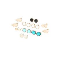 Tanwpn New Fashion Simple Sun Earrings Double Heart Shape Metal Earrings for Women Girls Jewelry Gift