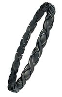 IonTopia Ladies Magnetic Bracelet Arthritis Pain Relief Titanium Magnet Therapy for Women Athen Wristband with Links Removal Tool, Black