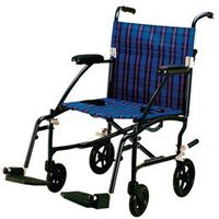 Fly-Lite Transport Chair - Blue w/ Blue Plaid Upholstery - Model 565459