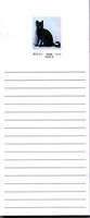 Black Shorthair Cat Magnetic List Pads - Set of 2