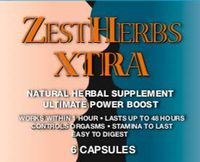 Zest Herbs Xtra Natural Herbal Male Enhancement Supplement 6 Capsules