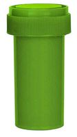 13 Dram, Empty BPA-Free Cylinder Vials with Reversible Child Resistant Caps (Pack of 24) (Green - Opaque)