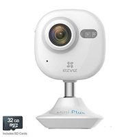 EZVIZ Mini Plus HD 1080p Wi-Fi Video Security Camera 32GB MicroSD Alexa com Whit