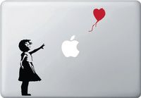 Yadda-Yadda Design Co. Girl with Red Balloon - Vinyl Laptop Decal