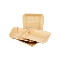 6" Square Natural plates set of 25 in pack 100% Eco friendly disposable palm leaf plates/bowls Diposable party plates(SAVE THE ENVIRONMENT) AHEP008