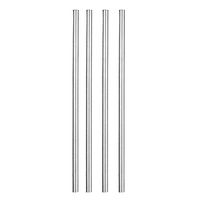 AKOAK 4 Pcs 304 Stainless Steel Straws, Reusable, Suitable for Drinking Milk Tea, Coffee, Beverages, Juice, etc, Restaurant and Bar Accessories, Straight Pipe