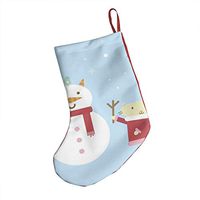 Illustration of A Cartoon Cat Building A Snowman Hot Xmas Socks Hanging Decoration Candy Bag Party Holiday Christmas Santa Claus Home Decor Gift