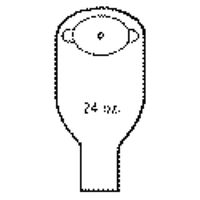 Nu-Hope Laboratories One-piece Post-Op Trim-to-fit Adult Drainable Pouch with Closure Clamp 1-3/16" x 2-1/4" Inside Cutting Area Oval, 3-1/4" x 4-5/8" OD, 11" L x 5-3/4" W, Clear, 1/2" Starter Hole, 24Oz, Adhesive Foam Pad (Box of 10 Each)