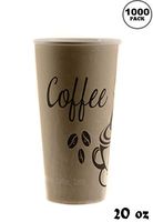 [1000 PACK] 20 oz Disposable Paper Coffee Cups - Perfect for Hot/Cold Drinks - Great for Home, Office, Restaurant, Coffee Shop, Tea, Hot Chocolate, Espresso, Latte - Large Size, Eco Friendly,Durable