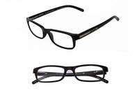 Foster Grant Men's Brandon Rectangular Reading Glasses,Black,50 mm/+ 1.00