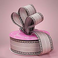 Krafty Klassics 1 Roll of Danube Fabric Ribbon (1 1/2" Width x 25 Yds) (Pewter)