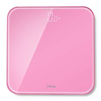 VisionTechShop S Body High Precision Ultra Wide Digital Body Weight Bathroom Scale up to 396lb/180kg, Super-Clear Large LED Display,"Step-On" Technology, Pink