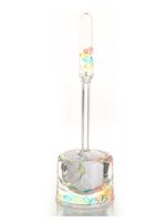 AMSS Toilet Brush and Holder Modern Crystal Like Acrylic Material