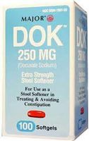 [3 PACK] Dok 250mg Extra Strength Stool Softner (Docusate Sodium) 100ct Softgels *Compare to Colace Extra Strength & Save!*