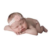 Vintage Flower Headband with Bows (0-3months)