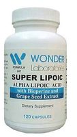 Alpha Lipoic Acid w/bioperine Grape Seed Extract Supports Metabolic Functions and Antioxidant Functions - 120 Capsules