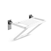 Bath Stool Bathroom Folding Seat Shower Stool Bathroom Accessibility Shower Seat Supportive Bath Bench with Widen Sturdy Shower Board and Support Legs